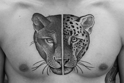 Tatuaggio animale a pois