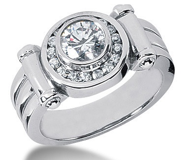 L'anello solitario Halo per il matrimonio