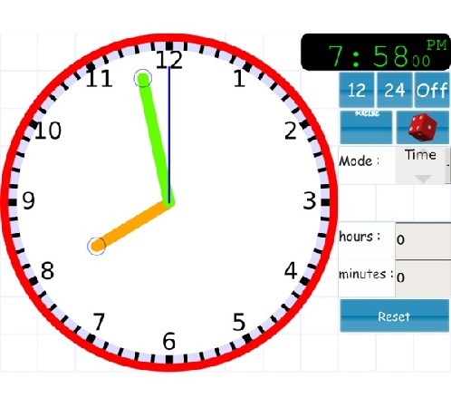 Reloj analógico interactivo