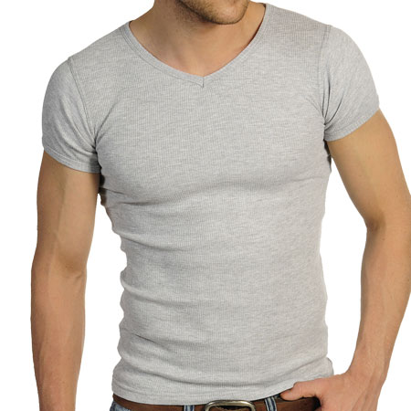 Camiseta ajustada con cuello en V