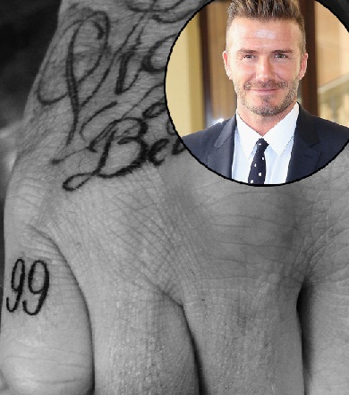 99 Tattoo Design su David Beckham Finger