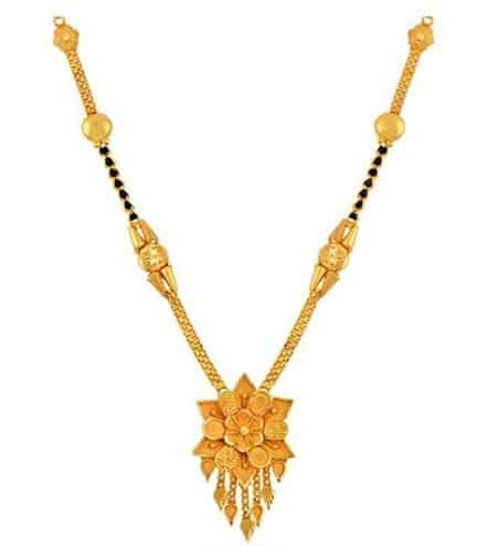 Design Mangalsutra floreale in oro