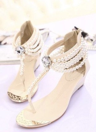 Zapatos de novia de perlas