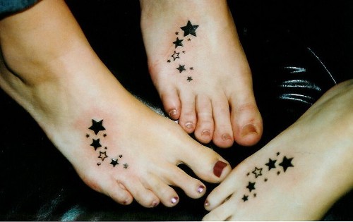 Disegni dei tatuaggi dell'amicizia delle stelle