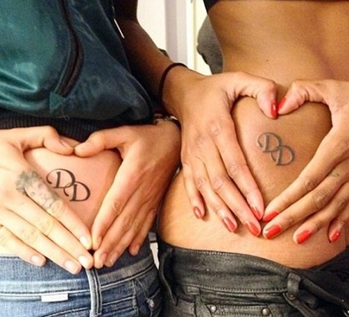 DD amicizia tatuaggi design