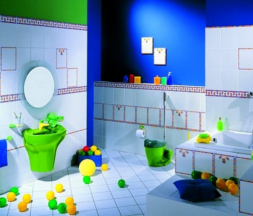 Idea de decoración de baño para niños