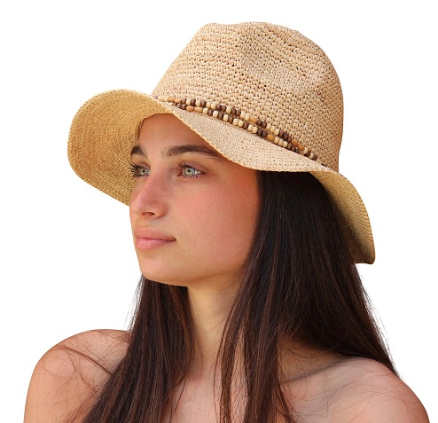 Sombrero de paja liso para mujer