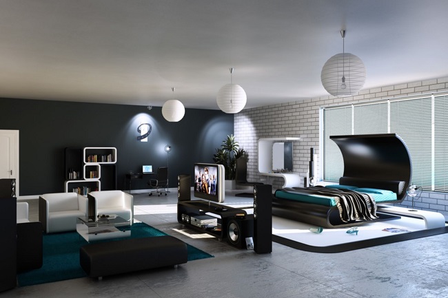 Muebles de dormitorio futuristas