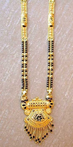 Rajasthani Short Mangalsutra en oro