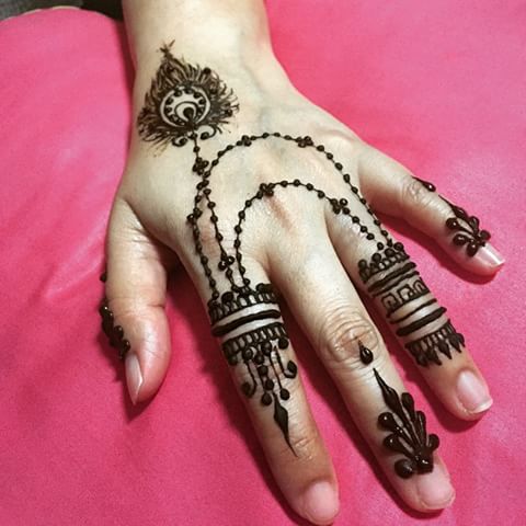 Diseños de dedos de estilo Mehndi de joyería