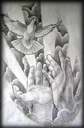 Diseño de tatuaje de Ángeles y paloma