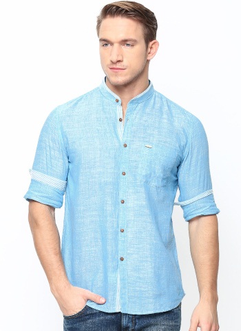 Camisa Azul Khadi