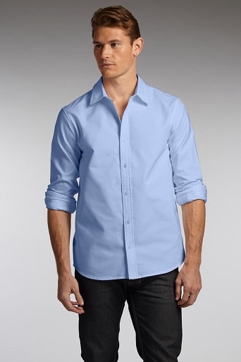 Camisa Oxford Hombre Azul