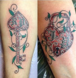 I migliori disegni del tatuaggio con serratura e chiave -21