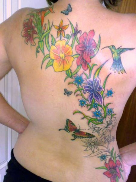 Disegni del tatuaggio del corpo del fiore