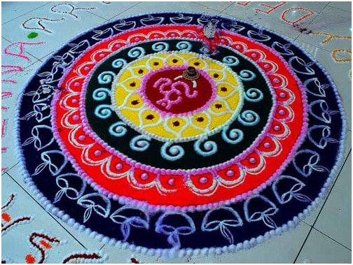 Diseño Om Diwali Rangoli