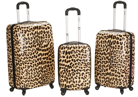 Simpatica valigia con stampa ghepardo