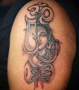 Om con Shiva Tattoo