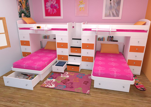 Muebles de dormitorio para gemelos
