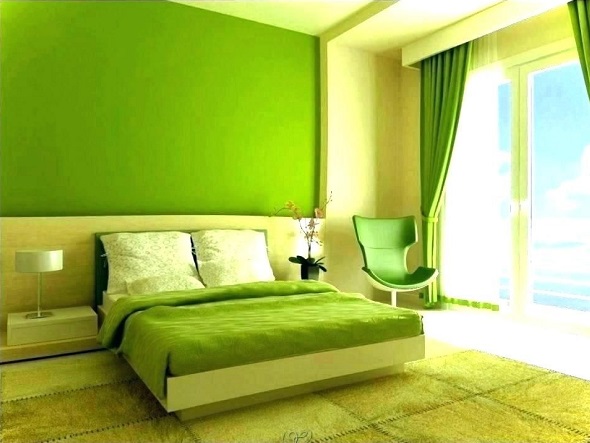 Disegni di vernice per camera da letto verde