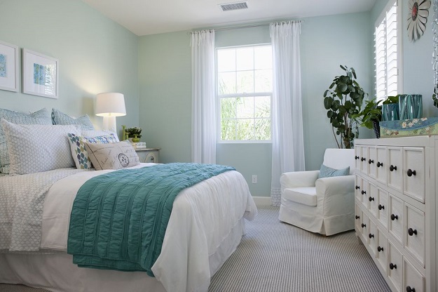 Design luminoso del colore della camera da letto