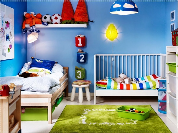 Diseño de pintura de dormitorio para niños pequeños