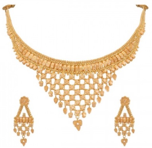 Diseño de collar de oro de cuadrícula