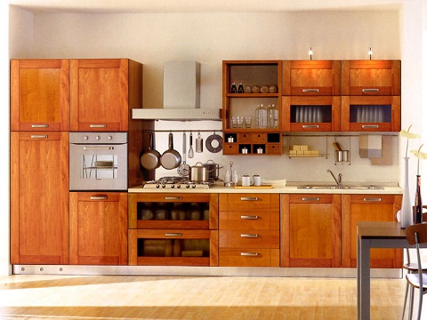 Design tradizionale dell'armadio da cucina