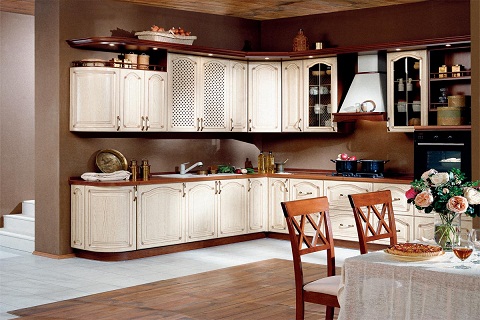 Design elegante dell'armadio da cucina