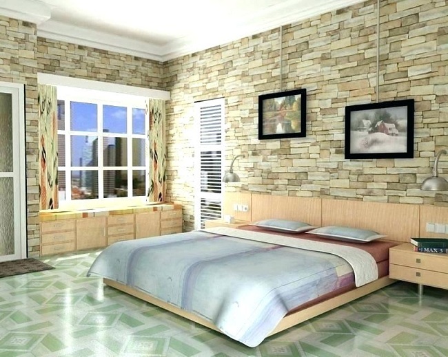 Design di piastrelle da parete per camera da letto