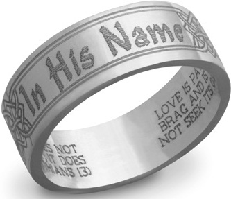 Diseño de anillo cristiano para boda