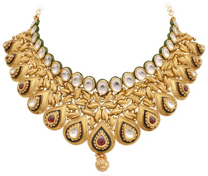 Joyas de collar de oro Kundan