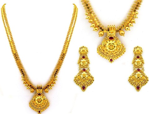Diseños de joyas de oro del sur de la India