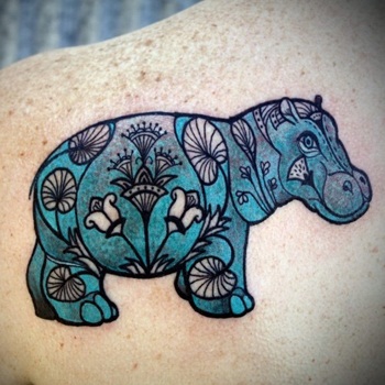 Tatuaje De Hipopótamo