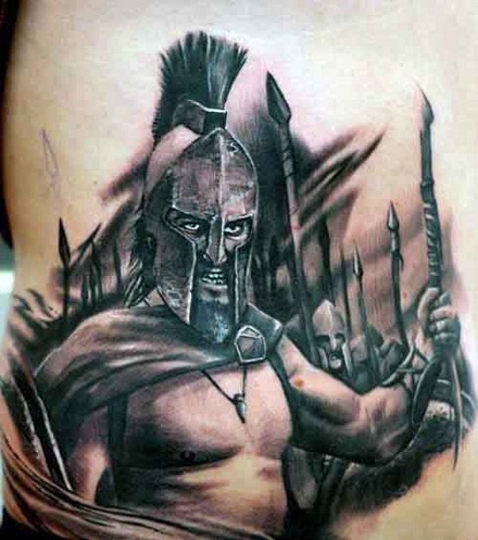 Tatuaggio del guerriero di Troia