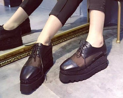 Zapatos casuales de tacón plataforma para mujer -13
