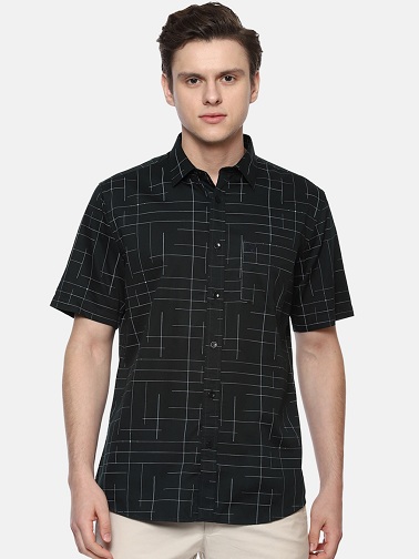 Camisa negra de diseñador Allen Solly