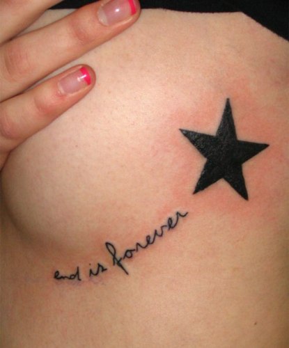 Tatuaje De Estrellas En El Pecho