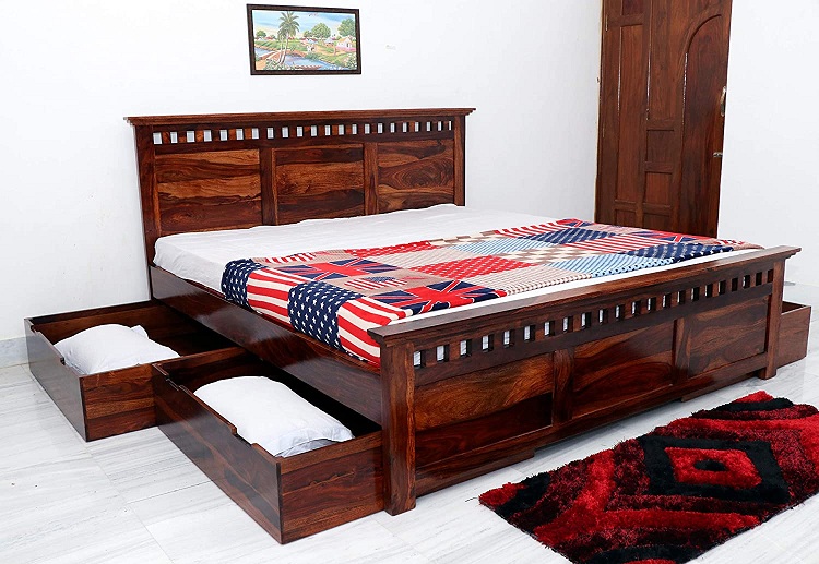 Diseño de cama con cajón