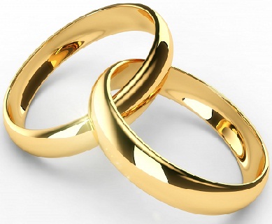 Anillos de boda sencillos de oro liso para parejas