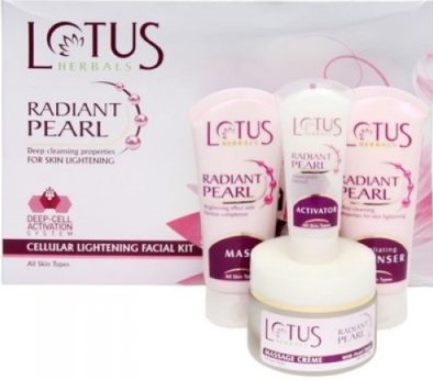 Kit facial antienvejecimiento celular Lotus Herbals Radiant Platinum