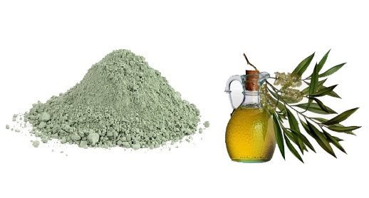 Mascarilla facial de aceite de árbol de té y arcilla verde