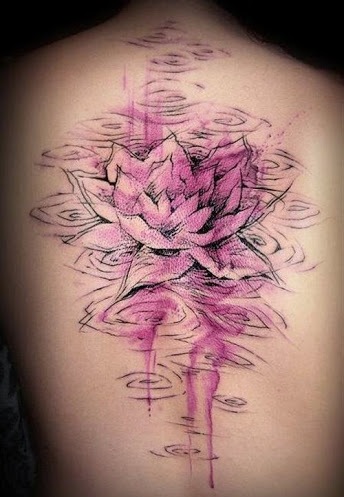 Disegni del tatuaggio del laghetto di loto