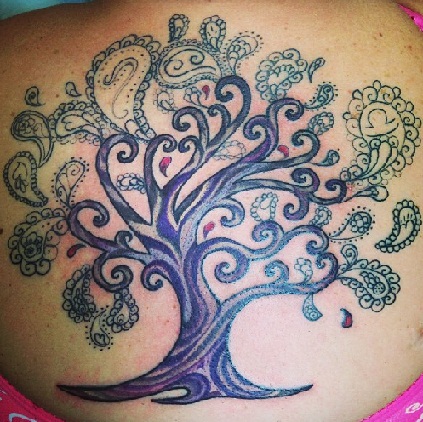 Disegni del tatuaggio dell'albero di Paisley