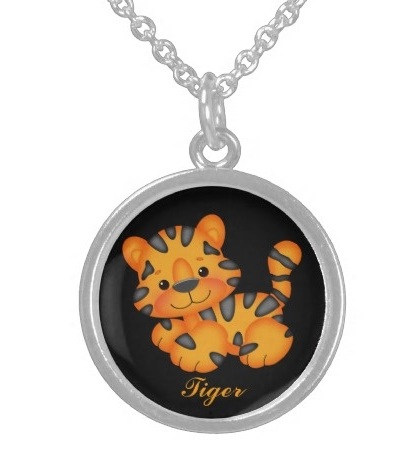 Medallones de dibujos animados de tigre para niños