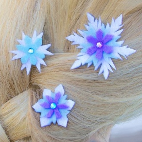 Pinzas para el pelo de princesa Frozen Crafts
