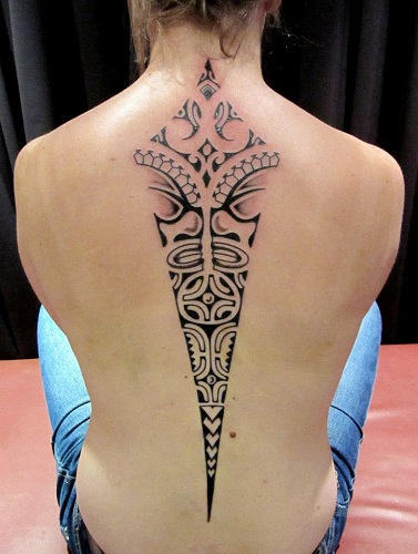 Tatuaggio Colonna Vertebrale Polinesiana