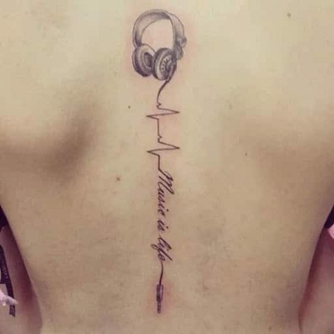 Musica Vita Spine Tatuaggio