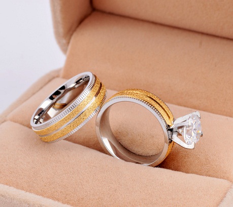 Conjuntos populares de anillos de boda para parejas