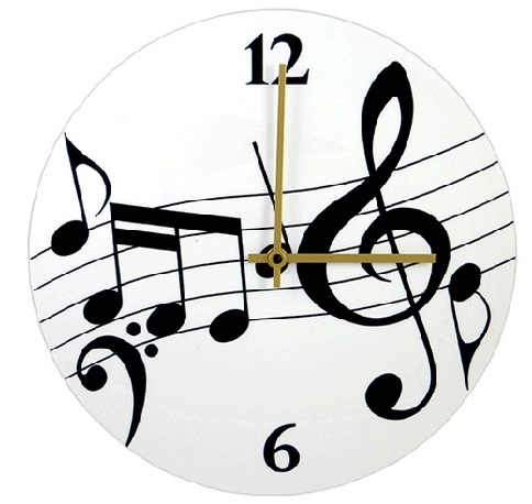 Reloj de notas musicales
